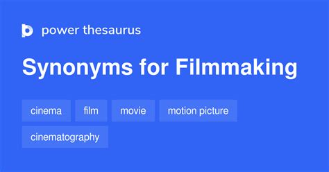 film making synonyms